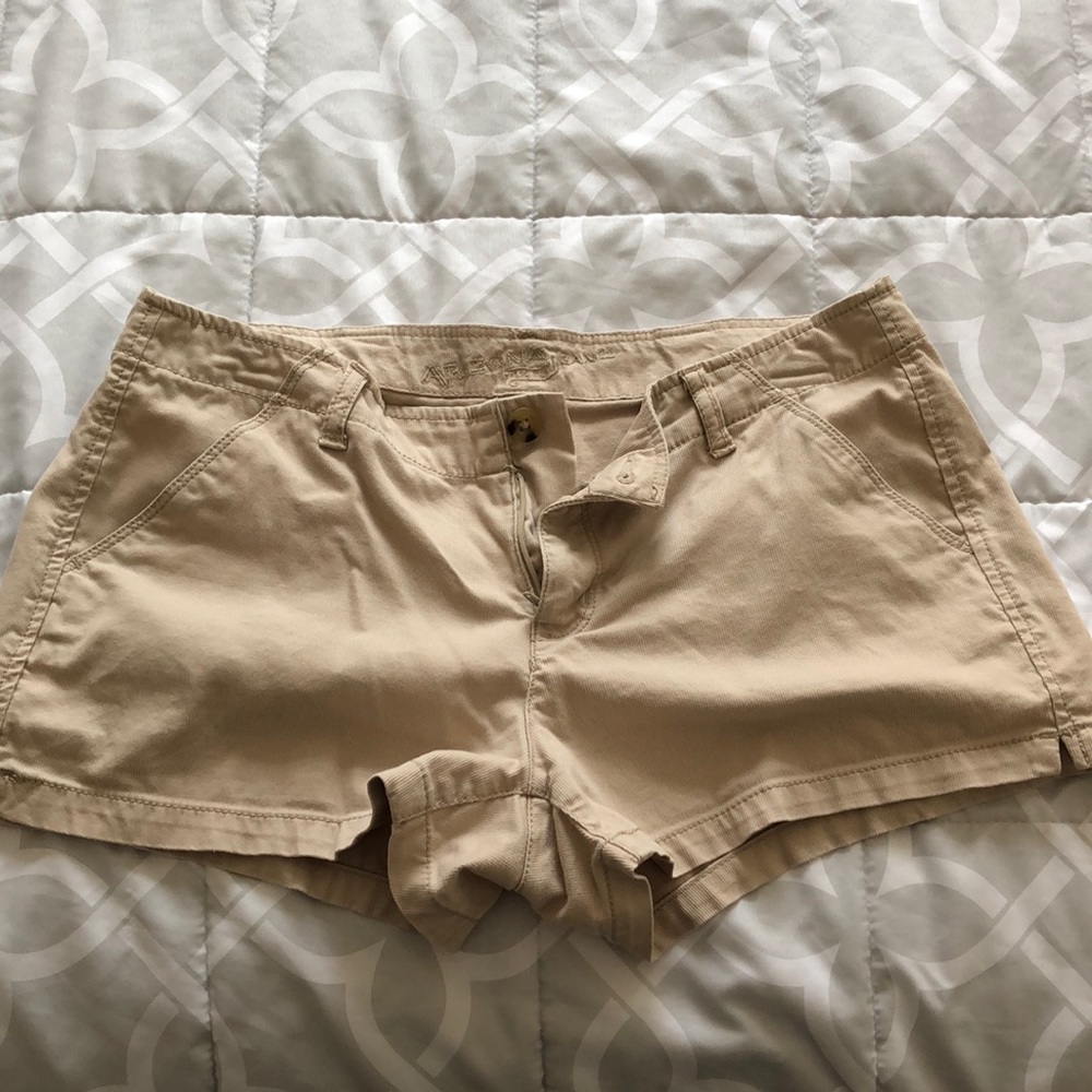 Khaki corduroy shorts
